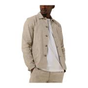 Heren Jip Overshirt Beige The GoodPeople , Beige , Heren