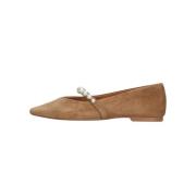 Parel Ballerinas Camel Suède Toral , Brown , Dames