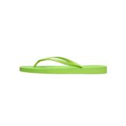 Groene Tapered Strandslippers Sleepers , Green , Dames