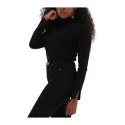 Roll Neck Sweater Zwart Calvin Klein , Black , Dames