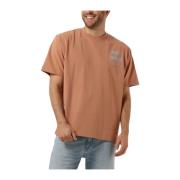 Heren Polo & T-shirts Wbbaine Day Tee Woodbird , Brown , Heren