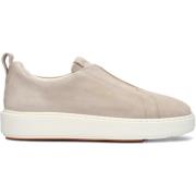 Beige Suède Instap Sneakers Santoni , Beige , Dames