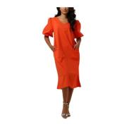 Oranje Midi Jurk Juul Ydence , Orange , Dames