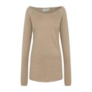 Lang bootnek kasjmier trui Cortana , Beige , Dames