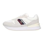 Witte Webbing Runner Sneaker Tommy Hilfiger , Multicolor , Dames