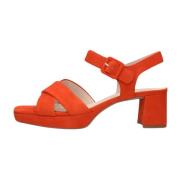 Oranje Suède Kruisband Sandalen Gabor , Orange , Dames