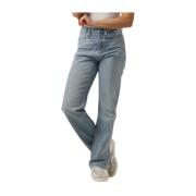 Blauwe High Rise Straight Jeans Calvin Klein , Blue , Dames