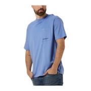 Blauw Katoenen Zak T-shirt Scotch & Soda , Blue , Heren