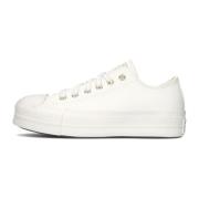 Witte Platform Sneakers Trendy Casual Sporty Converse , White , Dames
