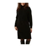 Zwarte Gebreide Jurk Nima LS Selected Femme , Black , Dames