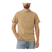 Heren Polo & T-shirts Slim Rib Detail Tee Tommy Jeans , Beige , Heren