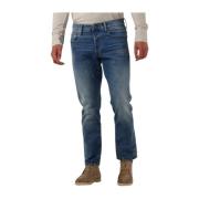 Regular Tapered Blauwe Jeans G-star , Blue , Heren