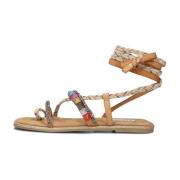 Kleurrijke Sandalen met Zelfstrik Inuovo , Multicolor , Dames