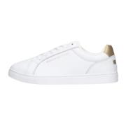 Witte Leren Essential Cupsole Sneakers Tommy Hilfiger , White , Dames