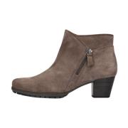 Taupe Suède Enkellaarsjes Stijlvol Comfort Gabor , Brown , Dames