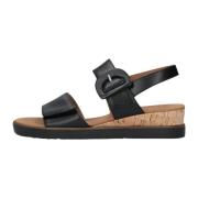 Zwarte Sandalen 752 Stijlvol Comfort Gabor , Black , Dames