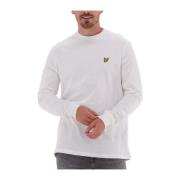 Heren Mock Neck Lange Mouw Tshirt Lyle & Scott , White , Heren