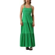 Groene Maxi Jurk met Smock Detail Scotch & Soda , Green , Dames