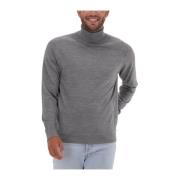 Merino Coolmax Gebreide Rolhals Trui Selected Homme , Gray , Heren