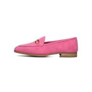 Roze Suède Loafers met Metalen Detail Unisa , Pink , Dames