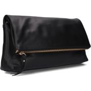 Zwarte Metallic Clutch Zfelice Unisa , Black , Dames