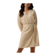 Beige Wrap Jurk Must-Have Elegant Look Moss Copenhagen , Beige , Dames