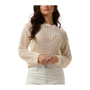 Gebreide Pullover Trui Zandkleur Object , Beige , Dames