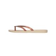 Koperen Gevlochten Slippers Ipanema , Beige , Dames