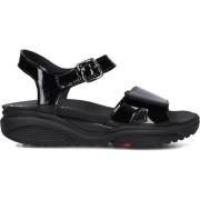 Zwarte Leren Sandalen Stijlvol Comfort Xsensible , Black , Dames