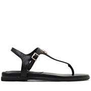 Zwarte Casual Open Platte Sandalen Esprit , Black , Dames