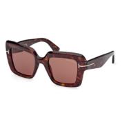 Stijlvolle zonnebril voor mode-liefhebbers Tom Ford , Brown , Dames
