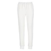 Witte Sweatpants met Koord en Zakken K-Way , White , Dames