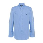 Blauw End On End Sportshirt Polo Ralph Lauren , Blue , Heren