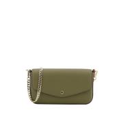 Stijlvolle Khaki Clutch Tas Pourchet Paris , Green , Dames