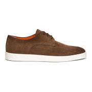 Suede Oxford Schoen Santoni , Brown , Heren