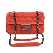 Pre-owned Leather crossbody-bags Fendi Vintage , Orange , Dames