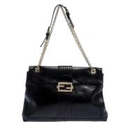 Pre-owned Leather fendi-bags Fendi Vintage , Black , Dames