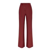 Inverse Satin Wijde Pijpen Broek Maliparmi , Red , Dames