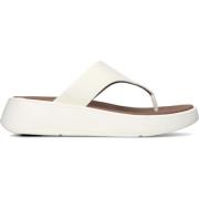 Witte Leren Stijlvolle Slippers Fitflop , White , Dames