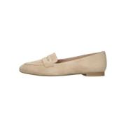 Beige Suède Loafers met Ronde Neus Paul Green , Beige , Dames