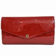 Pre-owned Leather wallets Louis Vuitton Vintage , Red , Dames