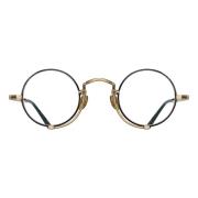 Brushed Gold Matte Black Eyewear Frames Matsuda , Black , Unisex