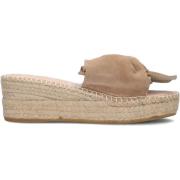 Taupe Suede Espadrille Slipper Manebí , Beige , Dames