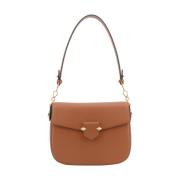 Kameel Trotter Handtas met Locket Zak Pourchet Paris , Brown , Dames