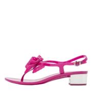 Pre-owned Rubber sandals Salvatore Ferragamo Pre-owned , Purple , Dame...