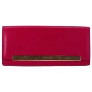 Pre-owned Leather clutches Yves Saint Laurent Vintage , Pink , Dames
