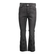 Geborduurde katoenen jeans met contrastdetails Desigual , Black , Dame...