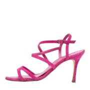 Pre-owned Suede sandals Manolo Blahnik Pre-owned , Pink , Dames