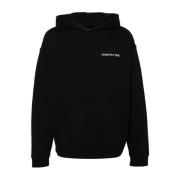 Zwarte Geborduurde Logo Hoodie Sweater Awake NY , Black , Heren