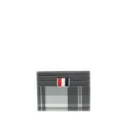 Ruitpatroon Kaarthouder Portemonnee Zwart Thom Browne , Multicolor , H...